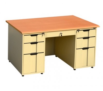 HANDINHAND OD-K2A modern design office table PVC wooden top office table with double bucket and a middle drawer